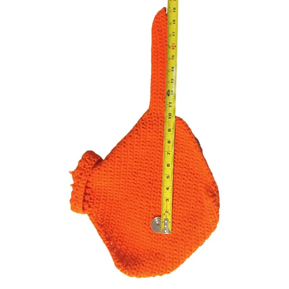 Homemade/Handmade Crocheted Orange Dog Sweater Large